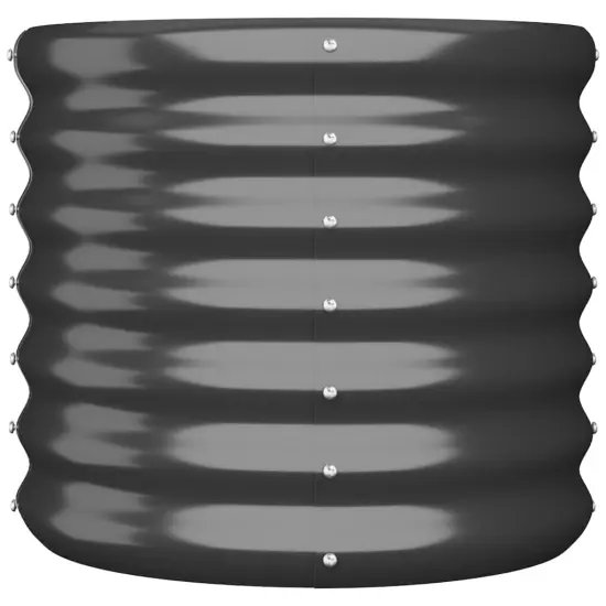 vidaXL Garden Planter Powder-coated Steel 15.7"x15.7"x14.2" Anthracite {3}