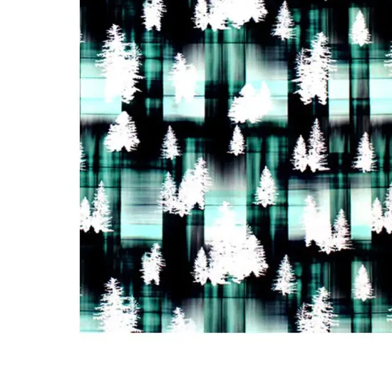 Pine Forest Mint Black Printed Spandex {3}