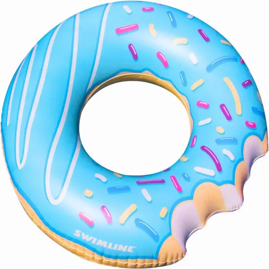 Swimline Inflatable Donut Swimming Pool Ring - 42" - Blue {3}