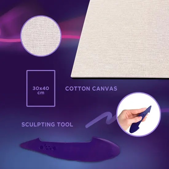 OKTO Sensory Art 3D Painting “The Kiss” – 11.8” x 15.7” Canvas Kit {4}