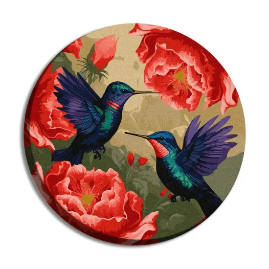 Painting by Numbers kit Colourful hummingbirds KHO-R1048 {1}