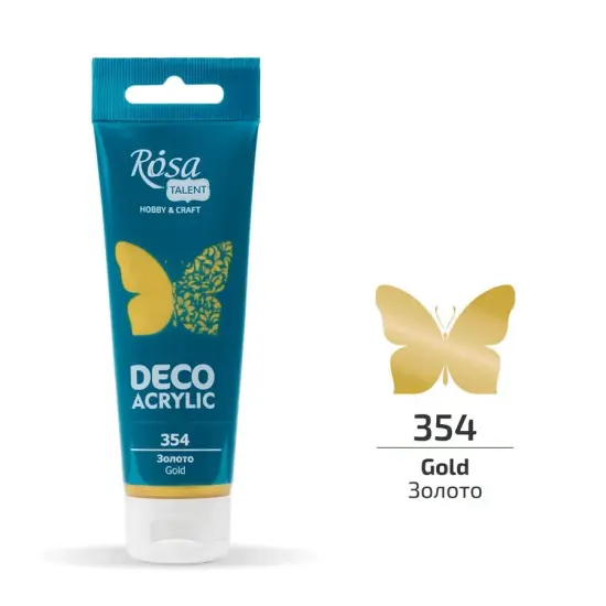Rosa Studio Acrylic for Decor. (354) Gold. Metallic. 2.54 oz. {1}