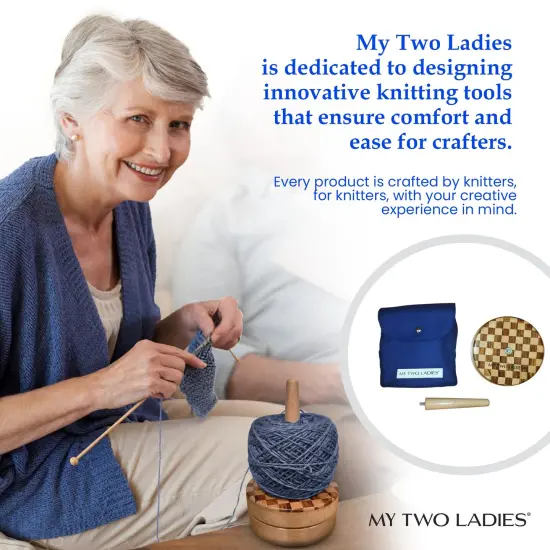 My Two Ladies | Revolving Yarn Caddy | w/Premium Case {6}