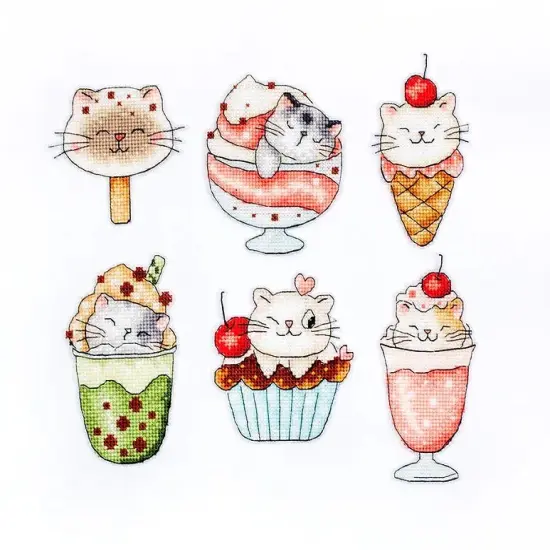 Summer Kitties Kit L8089 Counted Cross Stitch Kit {1}