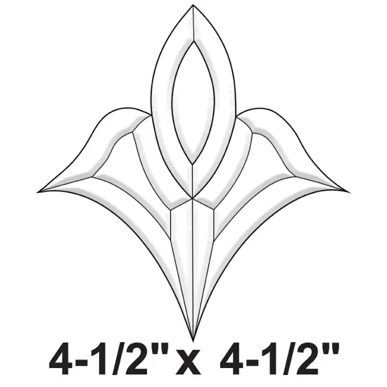 4-1/2" x 4-1/2" Exquisite Clear Glass Bevel Cluster EC916 {2}