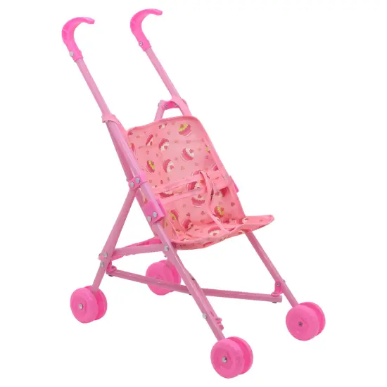Little Darlings: Out For A Stroll - Flamingo Jumper Pink & Blue Outfit - 12" Baby Doll & Foldable Cupcake Pattern Toy Stroller, Soft Body, Kids Age 3+ {7}
