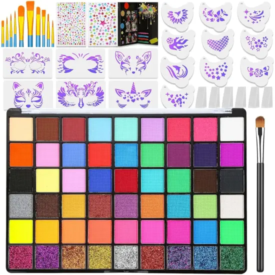 Professional Face Painting Kit(54-colors) {1}