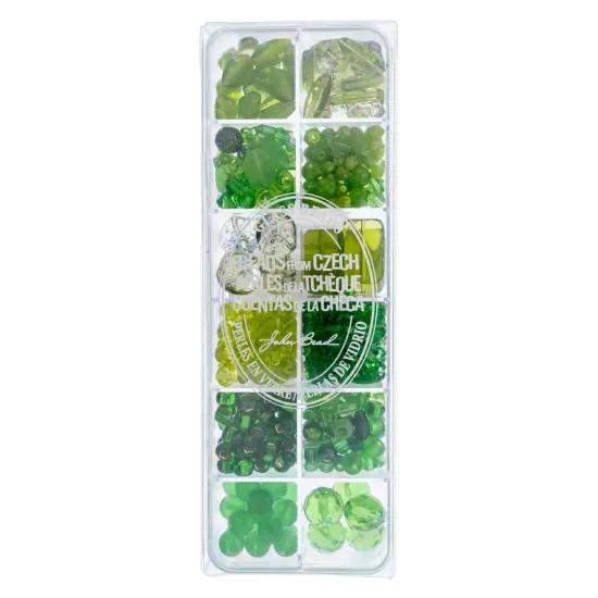 John Bead Mixed Czech Glass Beads Box, 200g The Amazon {1}