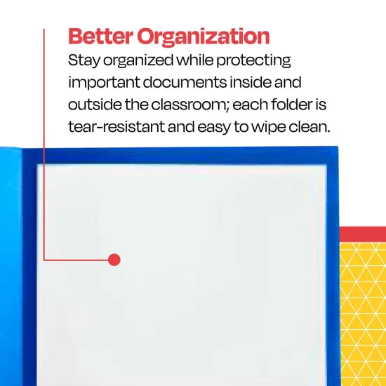 School Smart Take Home Folder, Blue, Set of 24 {7}