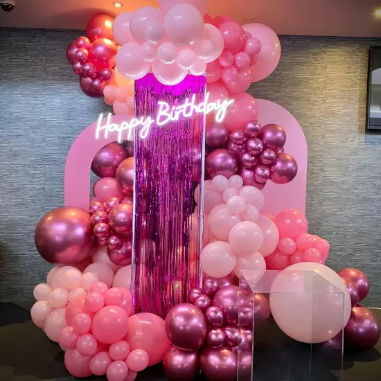 Metallic Party Helium Balloons (Hot Pink) {2}