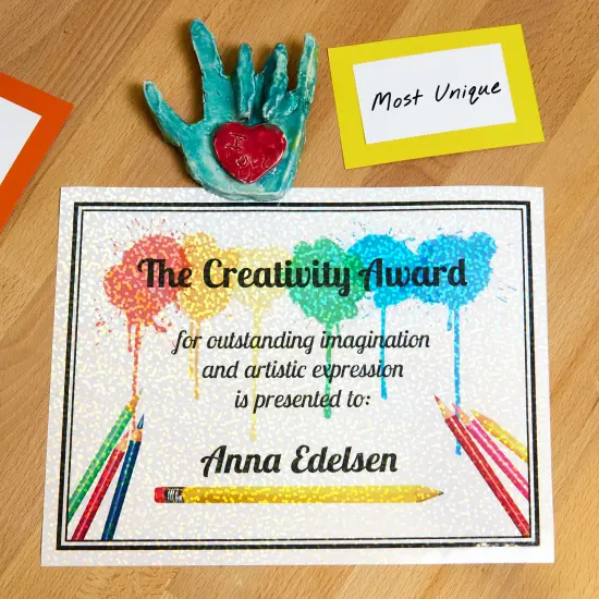 Avery Luxe Collection Holographic Laminating Sheets, Speckled Dots Design, 9" x 12", Self-Adhesive, 10 Holographic Laminate Sheets Total (2-Pack of 73609) {3}