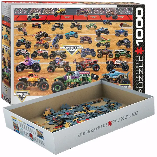 Eurographics: Monster Jam Truck Lineup - 1000-Piece Puzzle - 26.6" x 19.25" - Adult Jigsaw, Action-Packed Featuring Iconic Trucks, Officially Licensed {7}