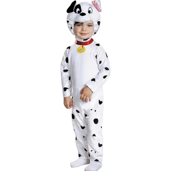 Toddler 101 Dalmatians Costume Child Halloween One-Piece Jumpsuit {1}