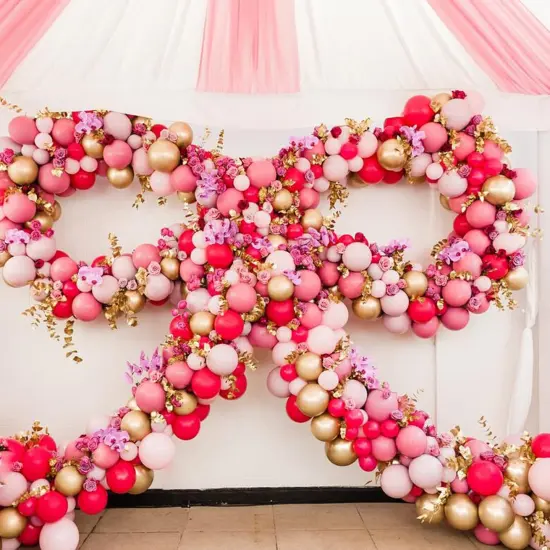 130pcs Hot Pink Balloons (09 Hot Pink) {5}