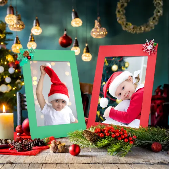 50 Pack Colorful 4x6 Paper Picture Frames, Cardboard Photo Easels for DIY, Classroom Crafts, 10 Rainbow Colors Multicolor {2}