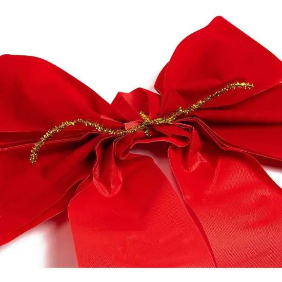 Okuna Outpost 12 Pack Red Velvet Christmas Ribbons, 9 x 12 Inch Ribbon, Christmas Ribbons for Crafts Ideal for Decorating and Gift Wrapping {6}