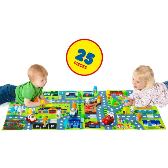 Molto - Playmat Block Set with 3 Cars {3}