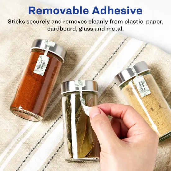 Avery Matte White Removable Barbell Labels with Sure Feed Technology, .5" x 2.5" {2}