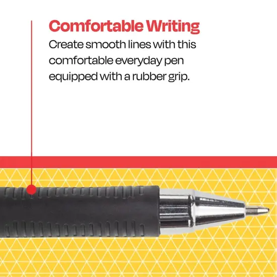 School Smart Ballpoint Pens, Medium Tip, Black, Pack of 48 {5}