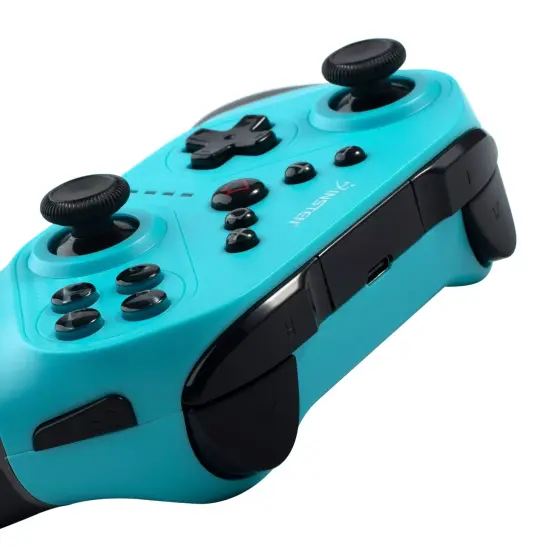 Wireless Controller for Nintendo Switch, OLED Model, Switch Lite, with Programmable Buttons, Gyro Axis, Vibration, Turbo, Blue {6}
