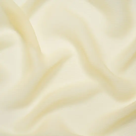 1 Yard Crinkled Silk Chiffon Lightweight Sheer Fabric Pale Yellow 43" Wide Premium Collection {1}