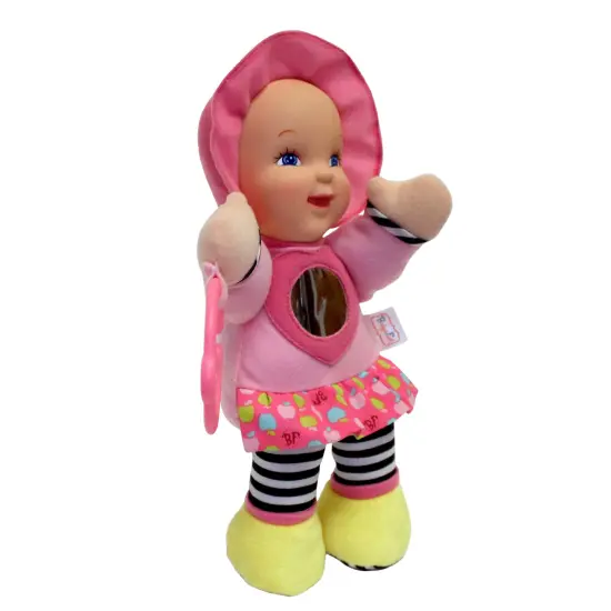 Baby's First: Mirror Doll - Pink - Vibrant Outfit w/ Chest Heart-Shaped Shiny Mirror, Attachable C-Ring, Soft & Cuddly Toy, Baby-Kids-Toddlers 3 Mo+ {6}
