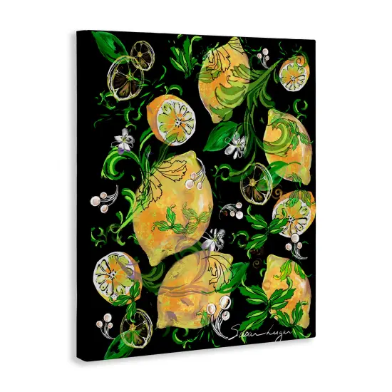 Stupell Industries Lemons And Acanthus Leaves Canvas, design by Susan Lugar {3}