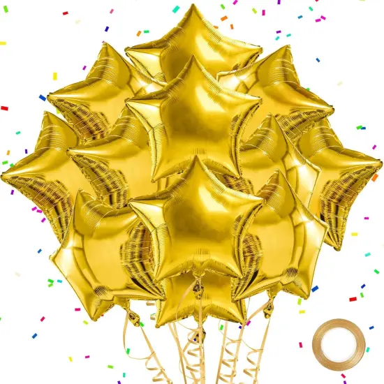 Gold Star Balloons Foil Graduation Mylar Balloons(gold) {1}