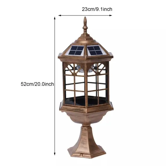 Driveway LED Post Light Yard Fence Outdoor Pillar Lamp Solar Powered Waterproof {2}