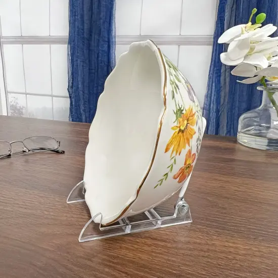 Gibson Holders 1PL Adjustable White Wire and Clear Acrylic Display Easel, 2.75" W x 3.75" D x 3.5" H {3}