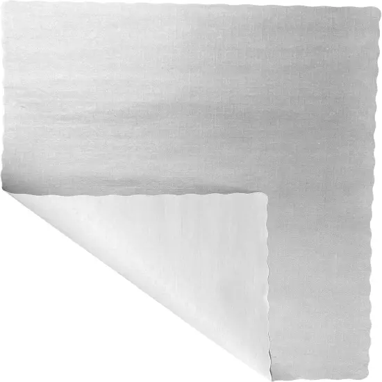 Paper Placemats - Disposable - Scalloped Edge (White, 50) {3}