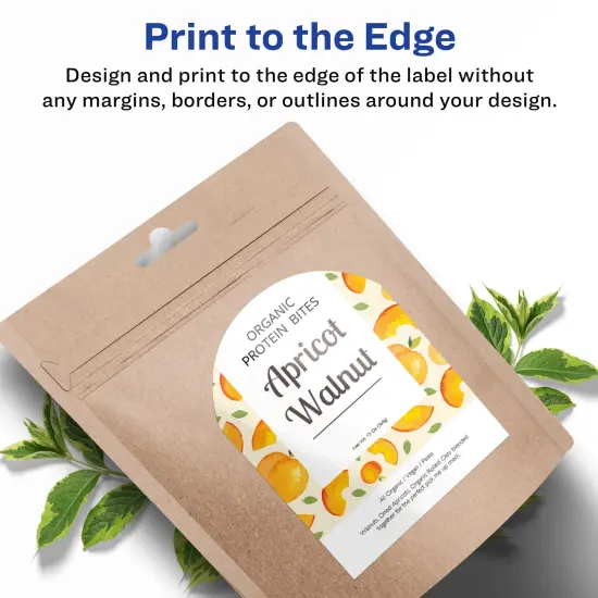 Avery Glossy White Arched Labels with Sure Feed, 4.75" x 3.5" {3}