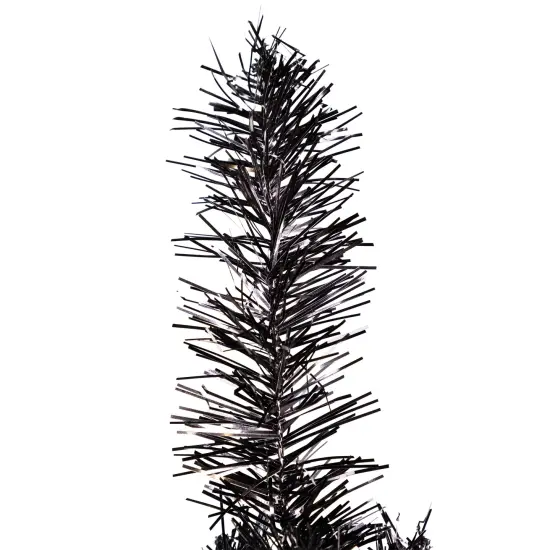 Northlight Artificial Tinsel Halloween Tree - 9' - Black - Unlit {6}