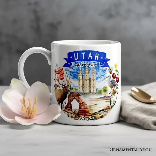 Artistic Utah State Themes and Landmarks Mug {2}