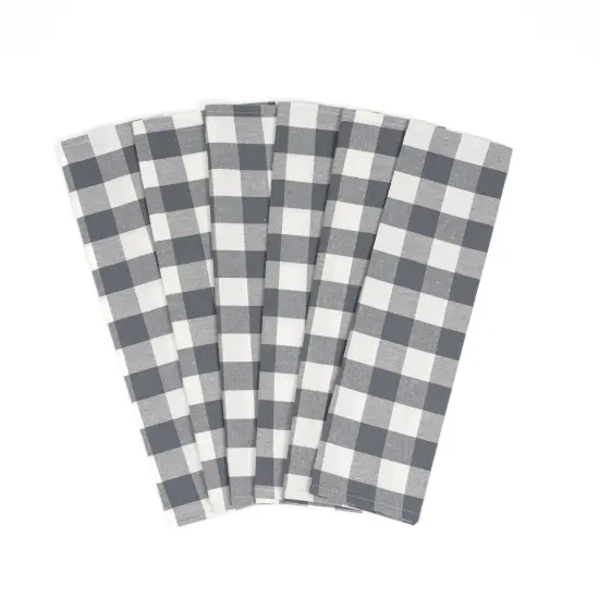 Plaid Kitchen Towels Green & White {2}
