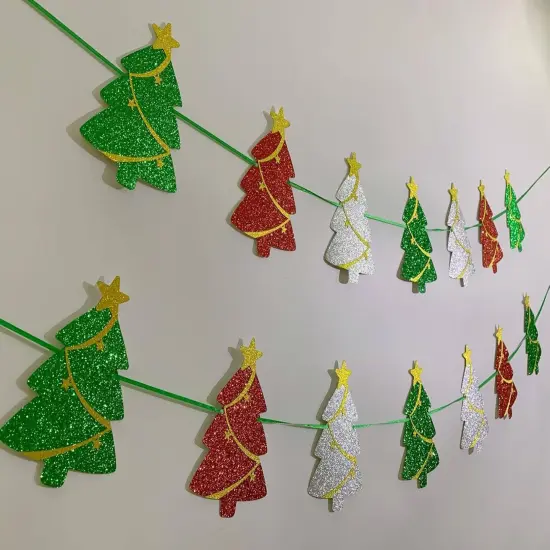 Christmas Decorations - Christmas Tree Banner Garland for Xmas Hanging Decor {3}