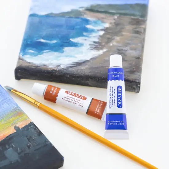 BAZIC Acrylic Paint 12 Color 0.4 FL OZ (12 mL) {5}