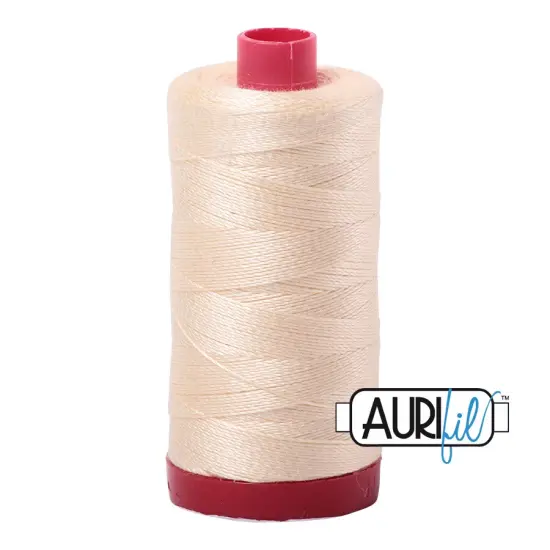 Butter (2123) | 12wt Large Spool (325M / 356Y) | Aurifil Thread {1}