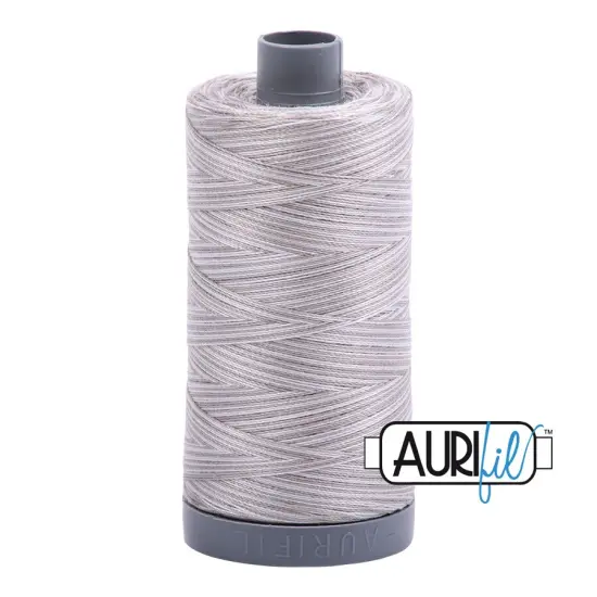 Silver Fox - Variegated (4670) | 28wt Large Spool (750M / 820Y) | Aurifil Thread {1}
