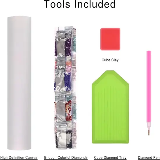 Diamond Painting Kits, DIY 5D World Landscape Diamond Painting Kit, Round Diamond Art Full Diamond Cartoon Style 12 X 16 in (Brooklyn Bridge) {5}