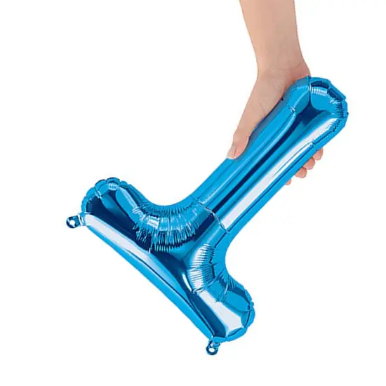 NorthStar Balloons&reg; 16 Inch Letter T Blue Air Fill Only {4}