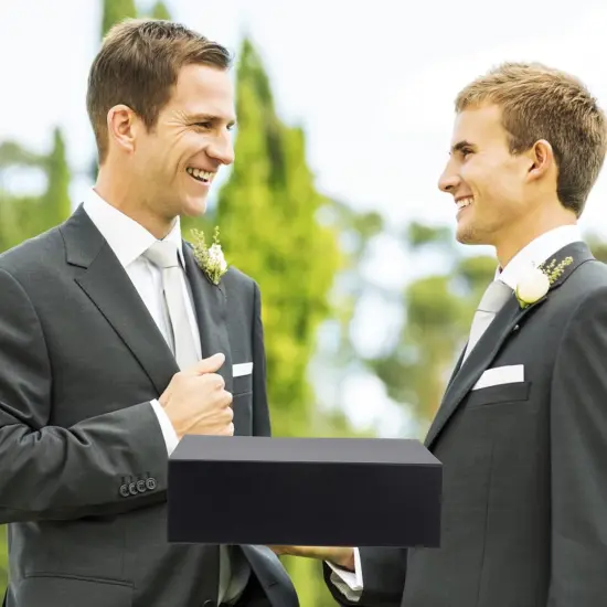 4-Pack 11&rdquo;x8&rdquo;x3.5&rdquo; Black Gift Boxes with Magnetic Lids, Large Collapsible Gift Wrap Box Magnet Clourse for Presents, Mothers Day, Birthday, Wedding, Bridesmaid Groomsman Proposal Box {3}