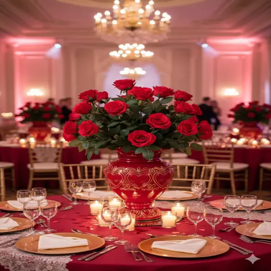 12PC 27&rdquo; Real Touch Red Rose &ndash; 4&rdquo; Diameter Artificial Flower {3}