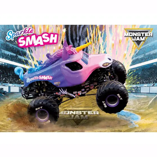 Eurographics: Monster Jam Puzzle & Lunch Box - Sparkle Smash - 100-Piece Jigsaw & Insulated Bag - Unicorn-Themed Monster Truck Set, Licensed, Kids 5+ {3}