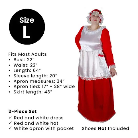 Northlight Women's Mrs. Claus Costume Set - Size Large Red {6}