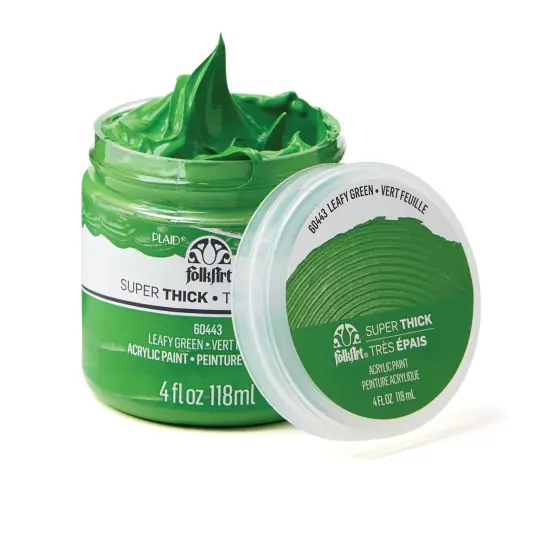 FolkArt Super Thick Acrylic Paint Leafy Green 4 oz - 60443 {2}