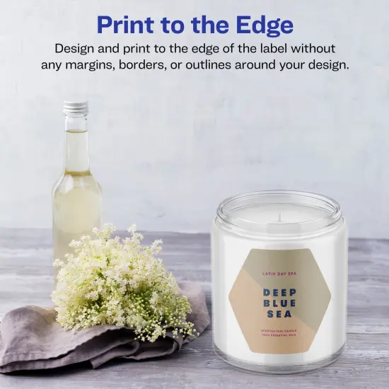 Avery Kraft Brown Hexagon Labels with Sure Feed, 2-1/2" x 2-57/64" {3}