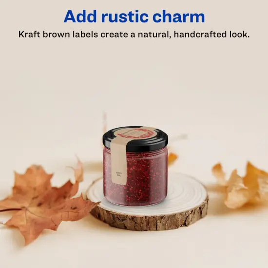 Avery Kraft Brown Wraparound Labels with Sure Feed, 1.5" x 3.5" {2}