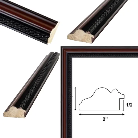 Traditional Diploma Mahogany Rope Picture Frame 26x26 frame {5}