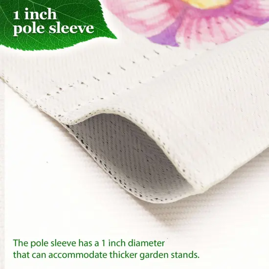 G128 Combo Pack: Garden Flag Stand 36x16IN & Garden Flag Home Sweet Home Butterflies Printed 12x18IN Double Sided {2}